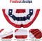 12-Pack USA 250th Anniversary Pleated Fan Flags - 1.5x3ft Patriotic Bunting for July 4th